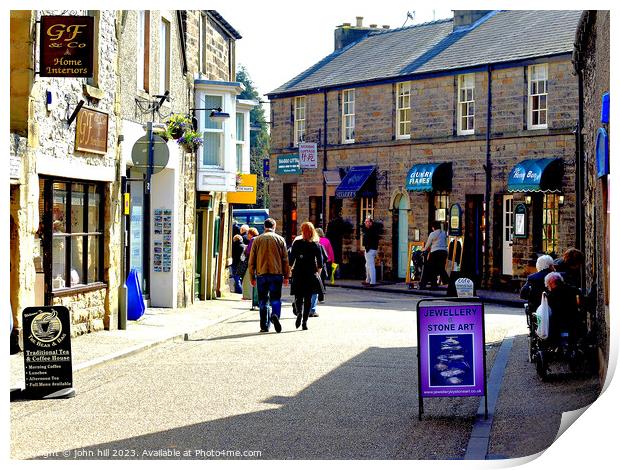 Retail Resplendence in Bakewell, Derbyshire Print by john hill