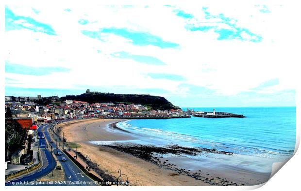 South Bay, November at Scarborough. Print by john hill