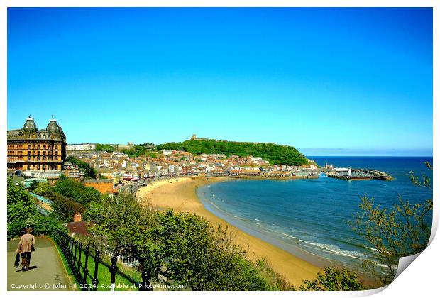 Scarborough South bay, North Yorkshire. Print by john hill