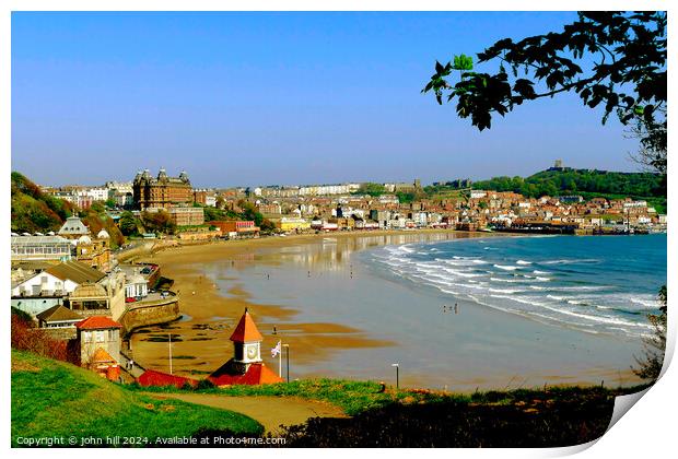 Scarborough bay in May Print by john hill