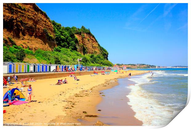 The coast leading to Sandown from Shanklin on the Isle of Wight. Print by john hill