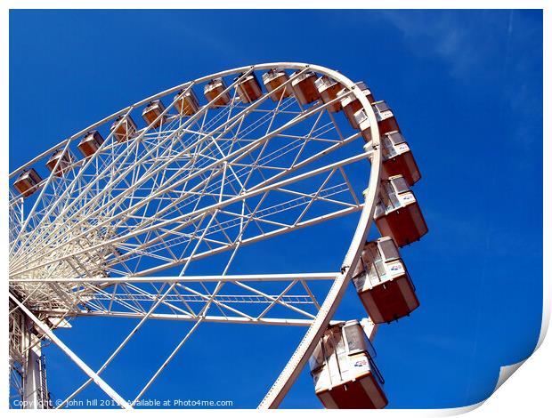 Ferris Wheel at Nottingham square. Print by john hill