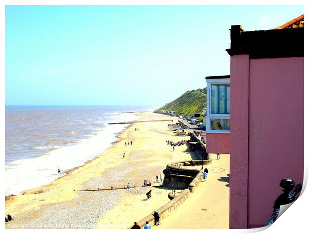 The Beach at Cromer in Norfolk. Print by john hill