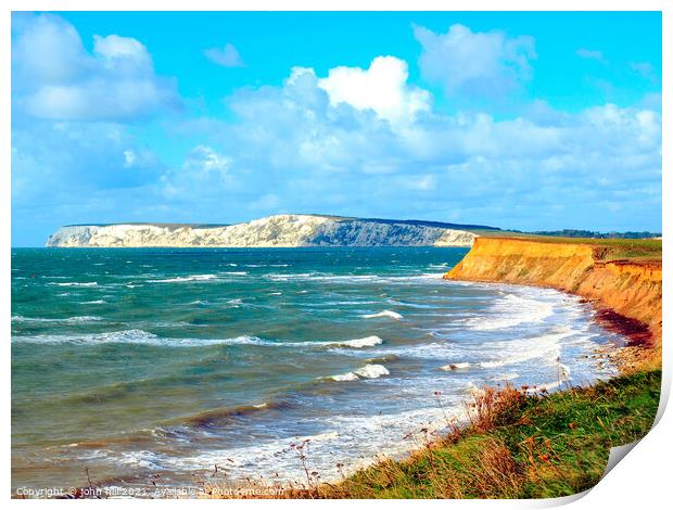 Compton Bay on the Isle of Wight. Print by john hill