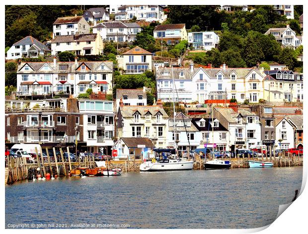 West Looe in Cornwall. Print by john hill