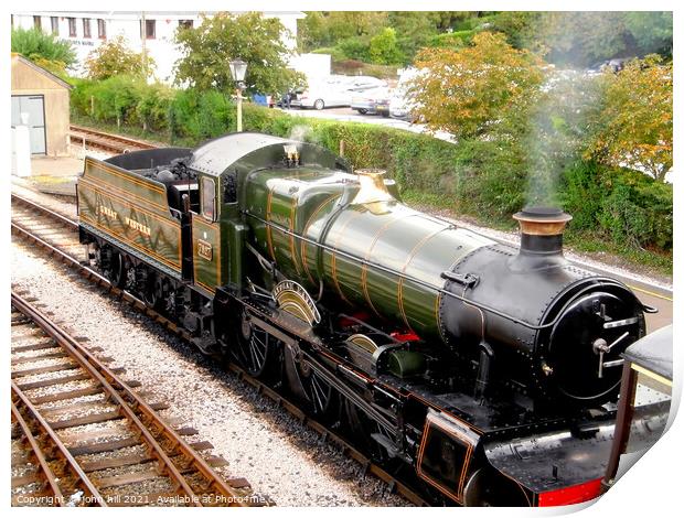 Lydham Manor steam engine. Print by john hill