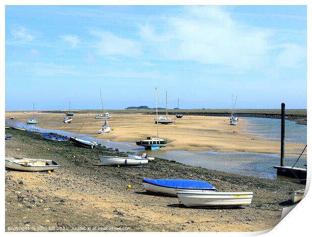 Beached Boats. Print by john hill