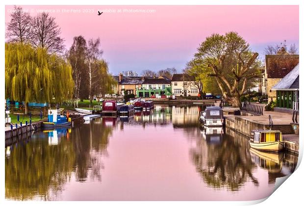 Ely Riverside  Print by Veronica in the Fens