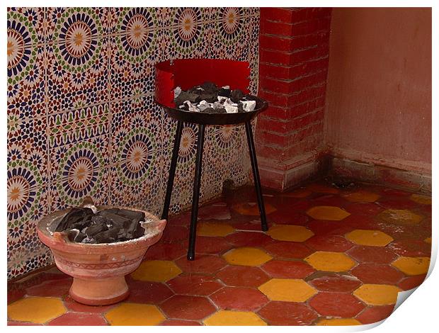 Moroccan barbecue  Print by salah eddine el harch