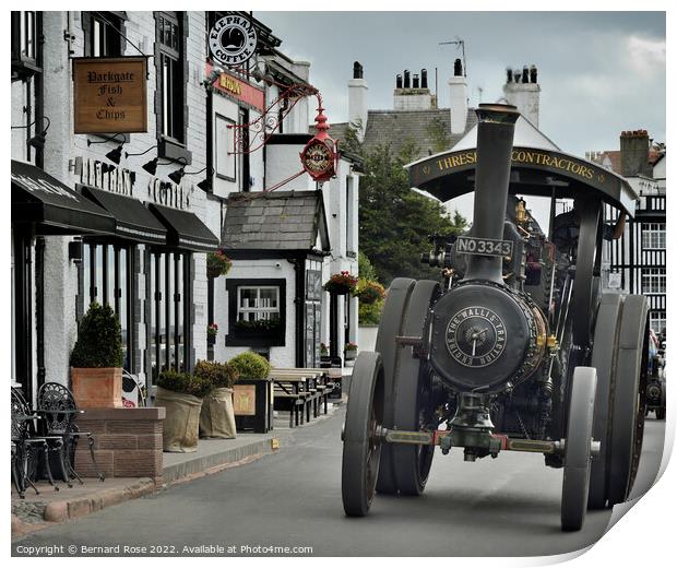 Steam Traction Engine in Parkgate Print by Bernard Rose Photography