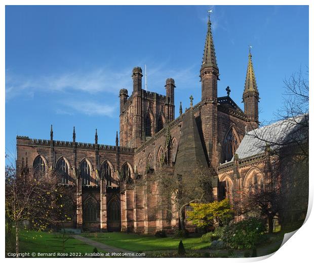 Chester Cathedral Print by Bernard Rose Photography