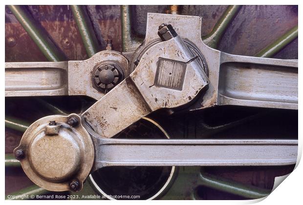 Flying Scotsman detail of Coupling Rods Print by Bernard Rose Photography