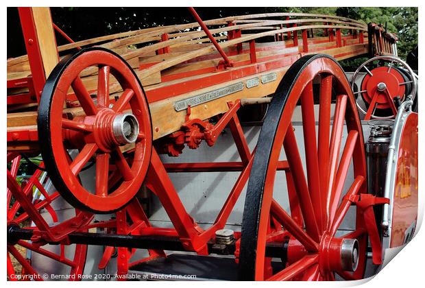 Old Fire Engine Print by Bernard Rose Photography