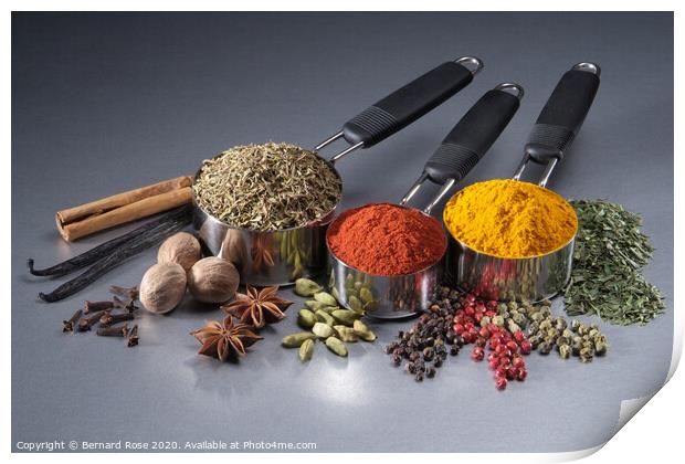 Herbs and Spices Print by Bernard Rose Photography