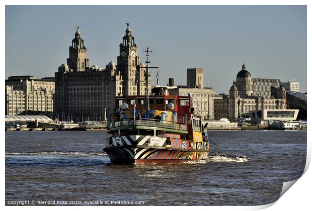 Snowdrop the Dazzle Mersey Ferry Print by Bernard Rose Photography