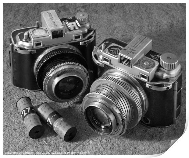 Vintage Kodak Medalist Cameras Print by Bernard Rose Photography