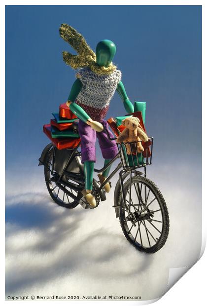Riding Home for Christmas Print by Bernard Rose Photography