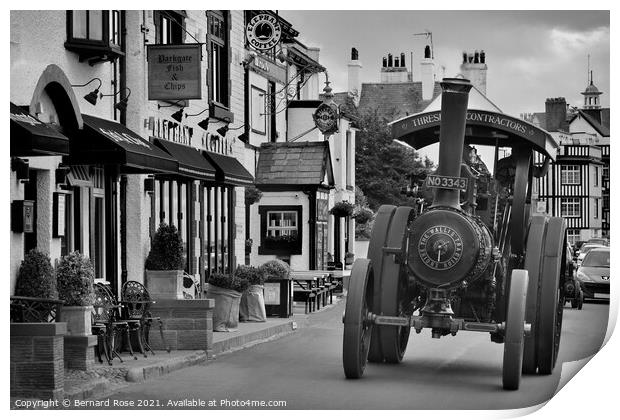 Steam Traction Engine in Parkgate Print by Bernard Rose Photography