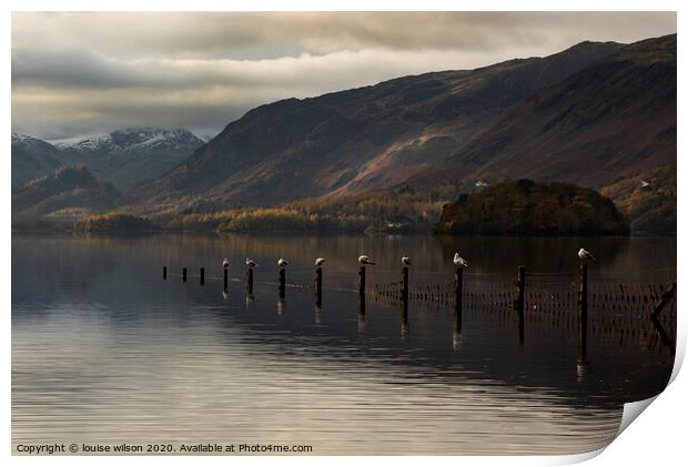 Derwent water Print by louise wilson