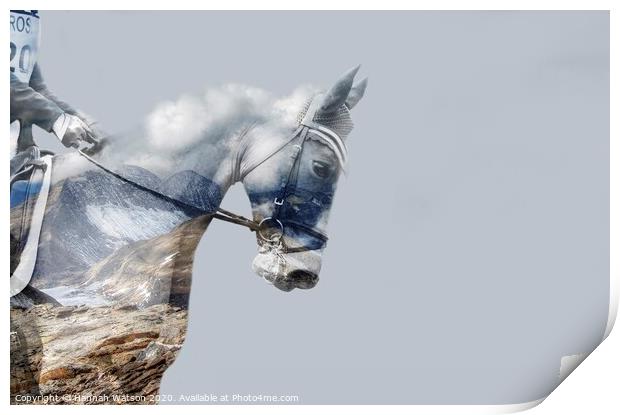 Cloudy Sky Horse Print by Hannah Watson