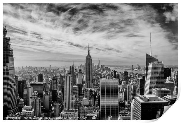 NYC Skyline Print by Hannah Watson