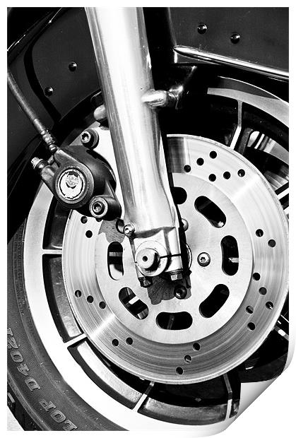 Harley Davidson Wheel Print by Eddie Howland