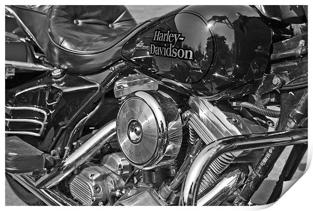 harley davidson motorbike Print by Eddie Howland