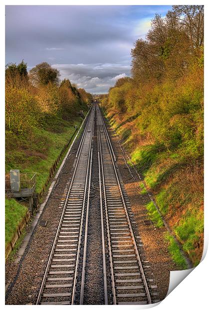 Railway Line Print by Eddie Howland
