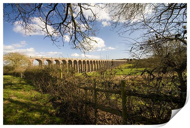 viaduct in spring Print by Eddie Howland