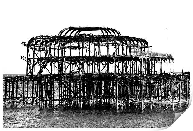  West Pier Brighton Print by Eddie Howland