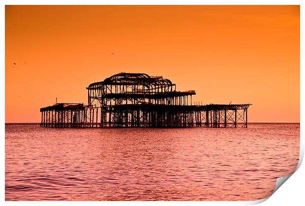   West Pier Brighton Print by Eddie Howland