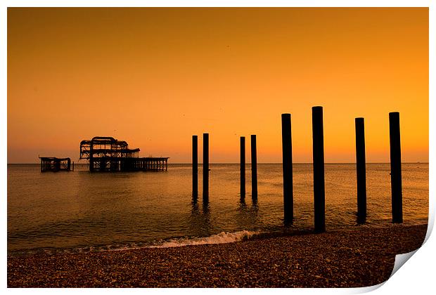  West Pier Brighton Print by Eddie Howland