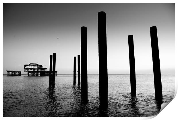   West Pier Brighton Print by Eddie Howland