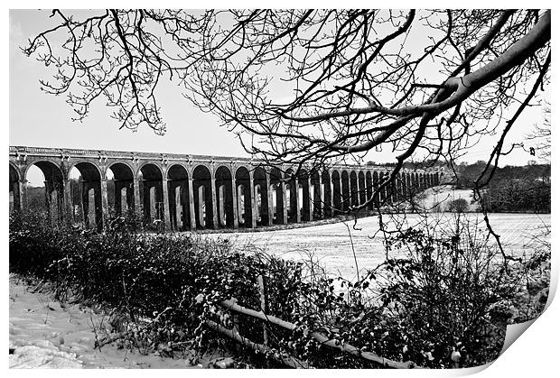 Balcombe Viaduct in the Snow Print by Eddie Howland