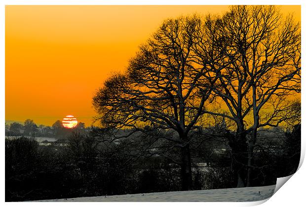 Sunset in Sussex Print by Eddie Howland