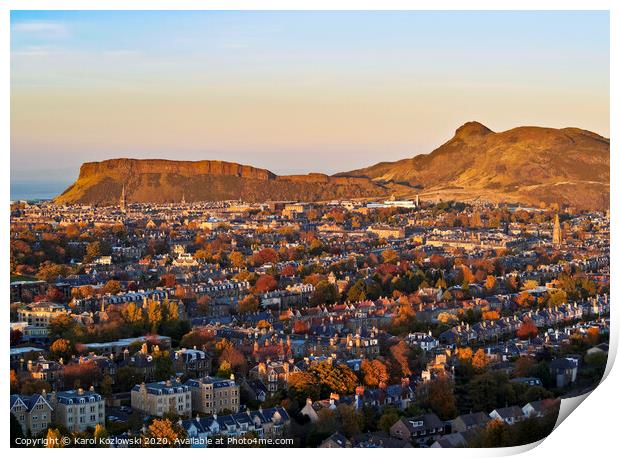 Edinburgh Print by Karol Kozlowski