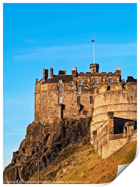 Edinburgh Castle Print by Karol Kozlowski
