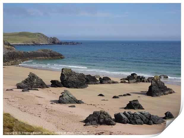 Sango Bay Durness Print by Thelma Blewitt