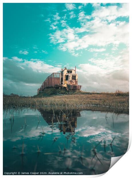 Rustic Old train Reflection Print by James Cooper