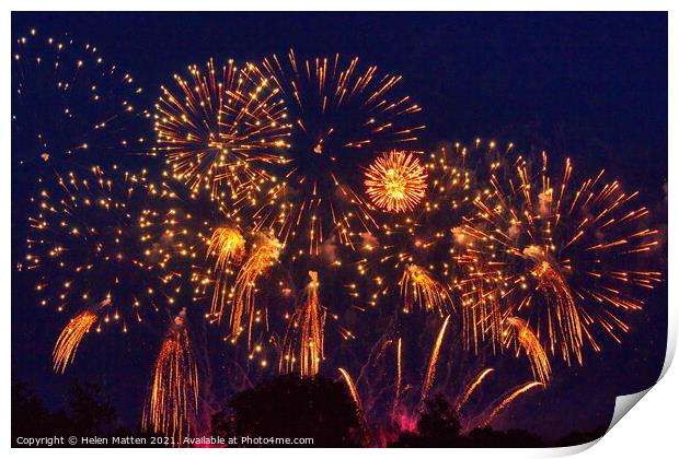Stanford Hall Fireworks Championships 2021 Print by Helkoryo Photography