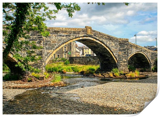 Pretty Bridge Wales Conwy Print by Helkoryo Photography