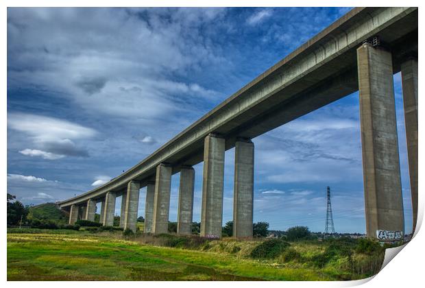 The Orwell Bridge 2 Print by Helkoryo Photography