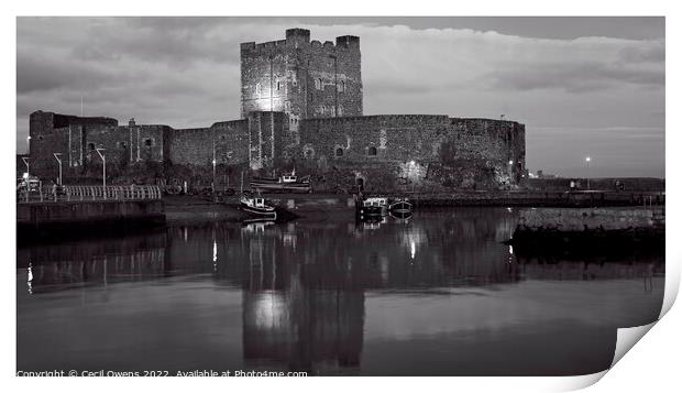 Carrickfergus Castle Print by Cecil Owens
