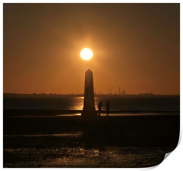 The Majestic Crowstone of Chalkwell Print by Peter Bolton