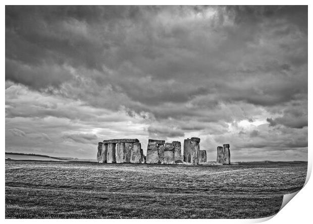 Stonehenge, Wiltshire, UK. Print by Peter Bolton