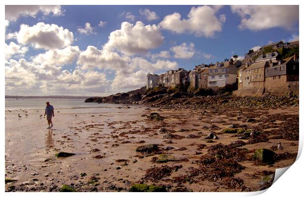 'Harbour Beach' St. Ives, Cornwall, UK Print by Peter Bolton