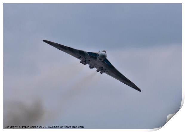 Avro Vulcan Bomber at Southend on Sea, Essex. Print by Peter Bolton