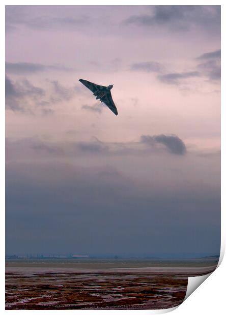 Avro Vulcan Bomber at Southend on Sea, Essex. Print by Peter Bolton