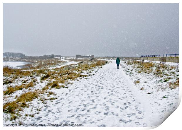 A winters day at the Garrison. Shoeburyness, Essex, UK. Print by Peter Bolton