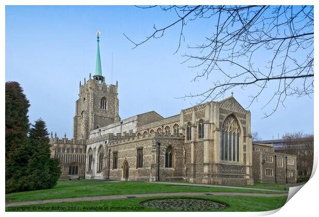 Chelmsford Cathedral, Essex, UK. Print by Peter Bolton